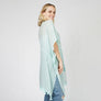 DIONA J PEARL DECO TRIM KIMONO W/DRAW STRIN ONE SIZE COLOR MINT