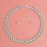 Iced Silver Watch Band Chain Necklace