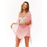 DIONA J SOLID PLEATED KIMONO CARDIGAN ONE SIZE COLOR PINK