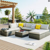 8-Pc Outdoor Patio Furniture Set, Garden Wicker Sofa, Single Sofa Combinable