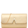 DIONA J WOMEN'S SMOOTH DESIGN CLUTCH CROSSBODY BAG COLOR BLACK