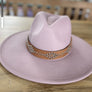 Wide brim panama hat in vegan felt