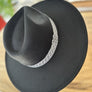 Structured wide brim panama hat in vegan felt