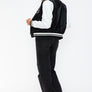 Love Me Now PU Leather Contrast Snap Down Bomber Jacket