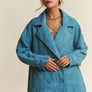 J.NNA Tweed Double-Breasted Long Sleeve Coat