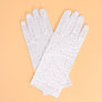 Gloves Gray Rhinestone Satin Bridal for Women