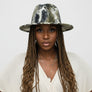 Fedora Olive Green and Black Graffiti Tie Dye Hat
