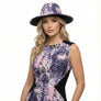 Fedora Purple and White Graffiti Tie Dye Hat
