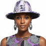Fedora Purple and White Graffiti Tie Dye Hat