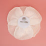 XL Flower White Sequin Hair Clip Headband Brooch