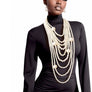 Long Layered Strand Cream Pearl Set