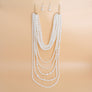 Pearl Necklace Cream Cluster Long Set for Women