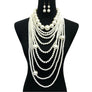 Luxe Elegance: Cream Multi-Strand Pearl Set