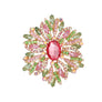 AKA Pink Green Marquise Crystal XL Brooch Women