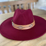 Wide brim panama hat in vegan felt