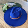 Wide brim panama hat in vegan felt
