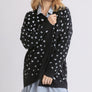 Umgee Polka Dot Open Front Drop Shoulder Cardigan