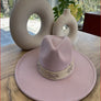 Structured wide brim Fedora with Embellishment