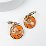 SPORTS BALL ENAMEL HOOP EARRING