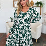 Double Take Full Size Printed Ruffle Hem Dress with Pocket
