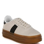 Knockout Faux Leather Lace-Up Sneakers