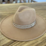 Wide brim panama hat in vegan felt