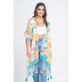 DIONA J PALM LEAF PRINT KIMONO ONE SIZE COLOR YELLOW