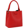 DIONA J WOMEN'S FASHION TEXTURED HANDLE CROSSBODY BAG COLOR RED
