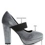 Krause High Block Heel Velvet Pumps