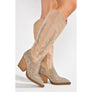 Cape Robbin Block Studded Western Cowboy Boots Ivory Size 6.5