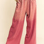 Davi & Dani Rhinestone Drawstring Wide Leg Pants