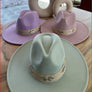 Structured wide brim Fedora with Embellishment