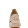 Astra Block Heel Genuine Suede Loafers
