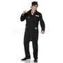 Green Leaf Doctor 3 Pc Halloween Cosplay Black Men's Costume Set Size XL