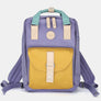 Himawari Contrast Waterproof Canvas Backpack Bag with Round Label