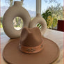 Structured wide brim Fedora with Embellishment