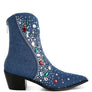 Starlit Multi Color Stones Embellished Boots