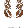 THREE DROP SPORTS BALL ACRYLIC POST EARRING