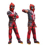 Deadpool Muscle Padding Costume Cosplay for Kids - Ultimate Halloween Party Superhero Suit with Mask Fiber Belt Set - DJ Comics