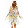 DIONA J FLORAL PRINTED SILKY KIMONO ONE SIZE COLOR MINT GREEN