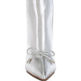 Capper Bow Detail Metallic High Ankle Boots