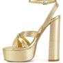 Splendid Cross Strap High Heeled Sandals
