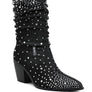 Savant Diamante & Rhinestones Denim Boots