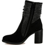 Chinar Rhinestone Studded Slouchy Ankle Boots