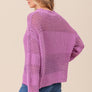 BiBi Openwork Long Sleeve Knit Top