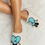 Melody Love Heart Print Plush Slippers