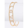DIONA J LOVE CUBIC ZIRCONIA OPEN CUFF COLOR GOLD/CLEAR
