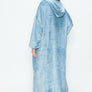 Double Take Full Size Pocketed Hooded Midi Lounge Dress