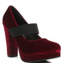 Krause High Block Heel Velvet Pumps
