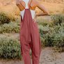 Double Take Full Size V-Neck Sleeveless Jumpsuit with Pockets